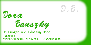 dora banszky business card